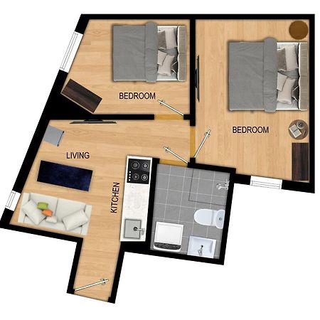 King Bed - Renovated 2024 - 2Br Behind Bryggen Apartment Bergen Ngoại thất bức ảnh